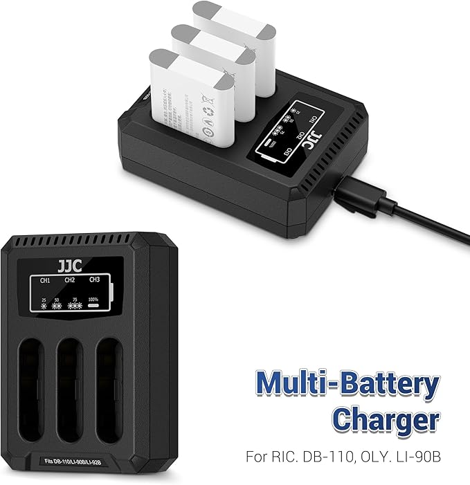 JJC DB-110 Battery Charger USB Multi-Slot