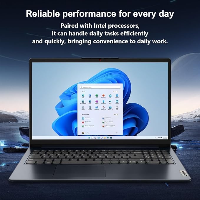 Lenovo IdeaPad 15.6" FHD Laptop, Intel Core i5-1235U (10 Core up to 4.40 GHz), Intel Iris Xe Graphics, 8GB RAM, 256GB SSD, SD Card Reader, WiFi 6, HDMI, Windows 11 Home in S, Abyss Blue