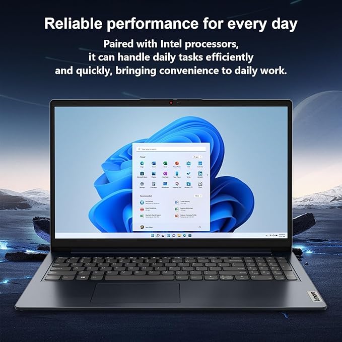 Lenovo IdeaPad 15.6" FHD Laptop, Intel Core i5-1235U (10 Core up to 4.40 GHz), Intel Iris Xe Graphics, 16GB RAM, 1TB SSD, SD Card Reader, WiFi 6, HDMI, Windows 11 Home in S, Abyss Blue