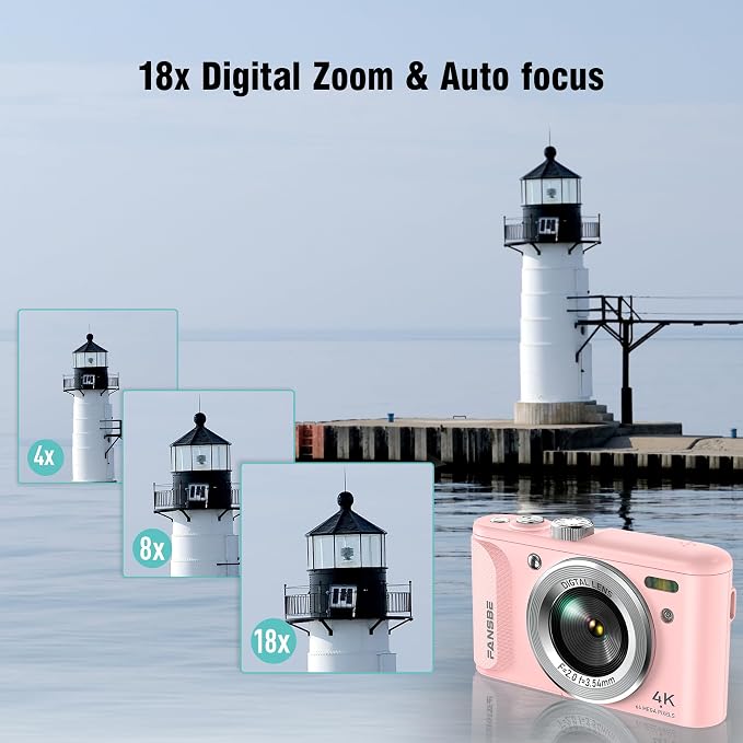 Fansbe Smart Digital Camera, 4K Vlogging Camera