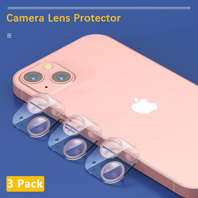 UniqueMe Compatible with iPhone 13 6.1" / iPhone 13 Mini 5.4" Camera Lens