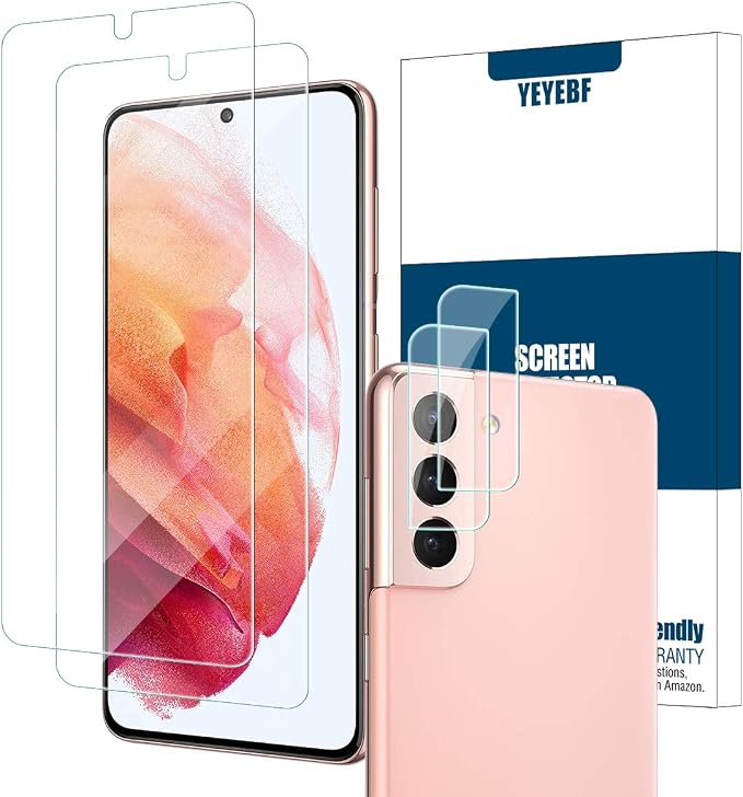Galaxy S21 Plus HD Clear Tempered Glass Screen Protector + Camera Lens
