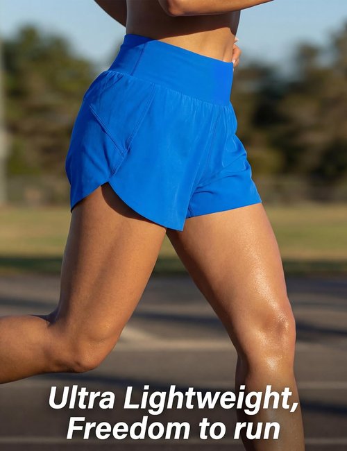 BMJL Women's High Waisted Athletic Shorts - Comfy Liner for Running & Gym Workouts