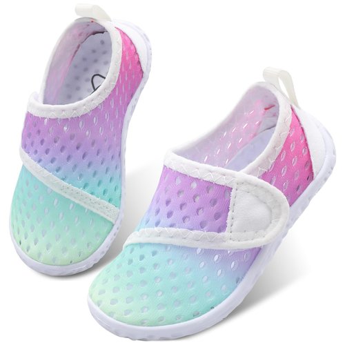 LeIsfIt Boys Girls Water Shoes Kids Aqua Socks Toddler Quick-Dry Swimming Shoes Non-Slip Summer Shoe for Beach Pool Surf, Colour, 9 Toddler