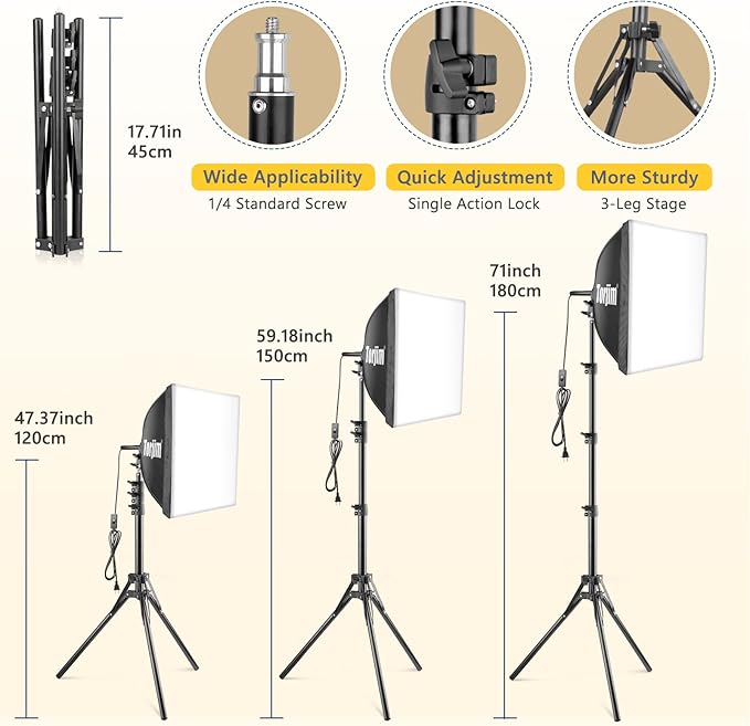 Torjim Softbox Photography Lighting Kit, Studio Lights