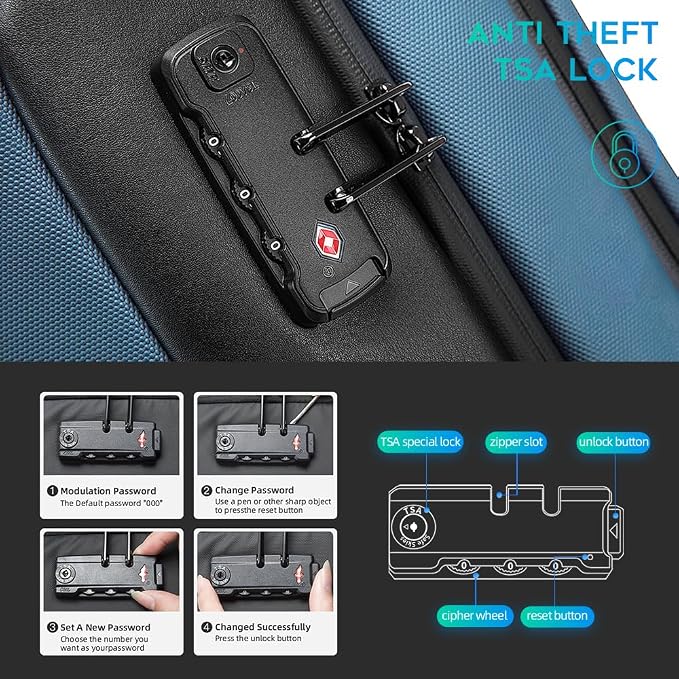 BANGE Anti-Theft Travel Backpack, Waterproof Fashion Work Backpacks, High Tech