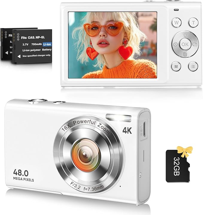 Digital Camera, 4K Vlogging Camera