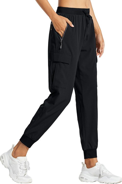 Libin Women's Cargo Joggers - Lightweight Quick-Dry Hiking Pants for Casual Travel & Athletics