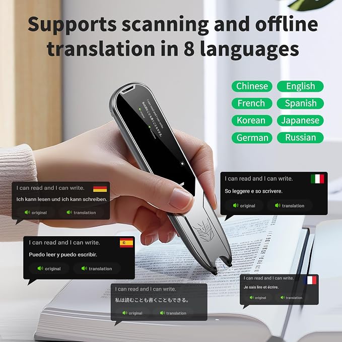 Translator Pen, Reading Pen for Dyslexia, Traductor De Voz Instantaneo