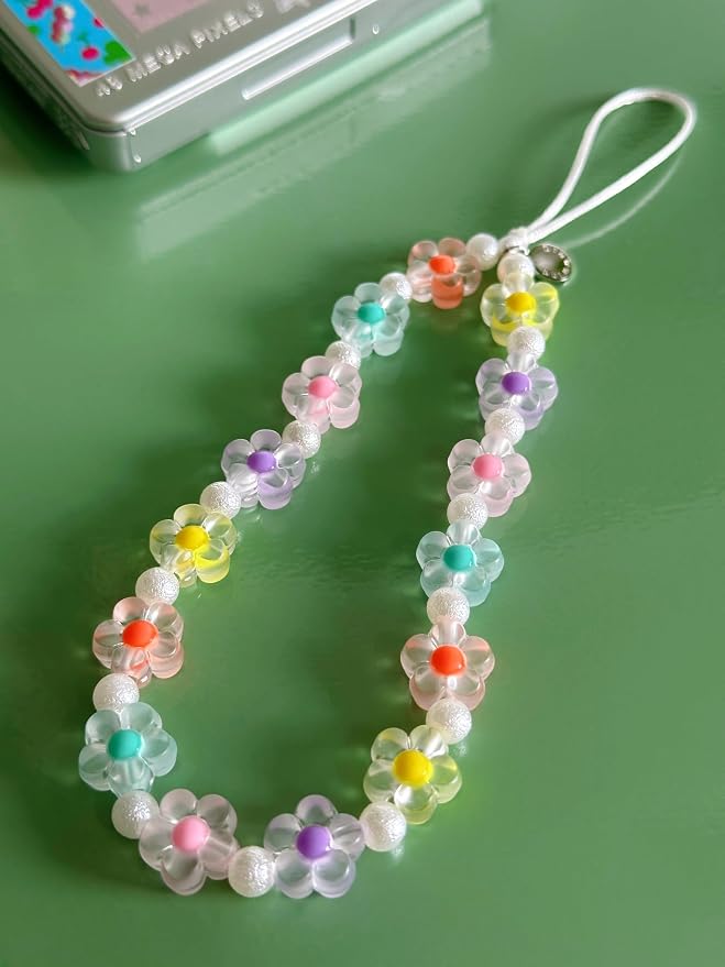 Drawwind Phone Charm Beaded Wristlet Strap Universal Cell Phone Lanyard Cute