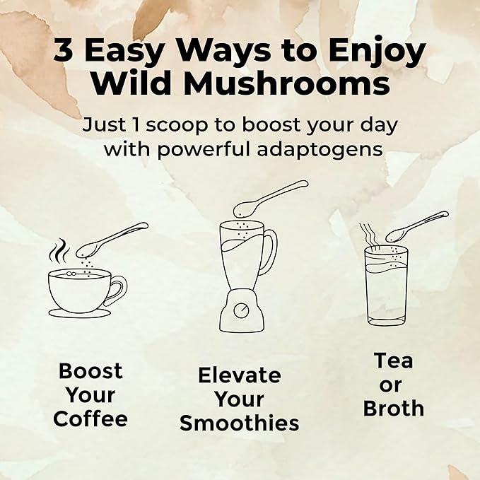 Wild Foods Lions Mane Powder Mushrooms Extract 10:1 | Organic Mushroom Powder | Adaptogenic Nootropic Herb for Brain Health, Memory and Focus(4 Ounce)