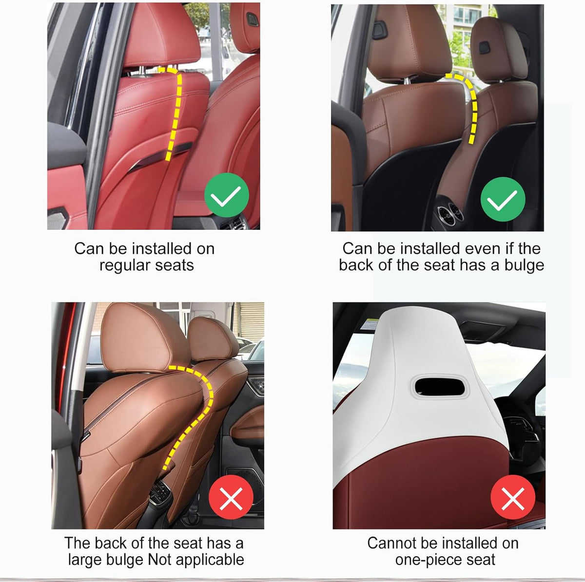 Back Seat Cup Holder for Car – Multifunctional Seat Back Organizer with Drink Holders, Tissue Box Storage & Hooks, Fits Headrest for Auto. (Orange)