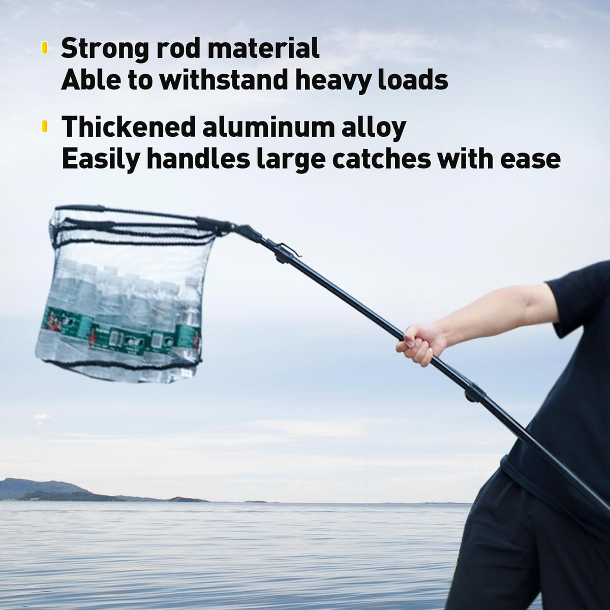 Skiennix Fishing Net - Telescoping Handle & Collapsible Design - Quick Unfolding for Easy Use