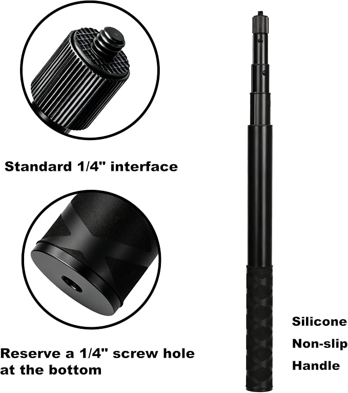 Golf Monopod Phone Stand with Ground Spike, Magnetic Phone Holder