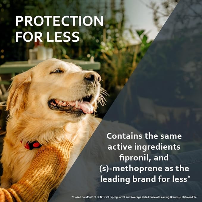 SENTRY PET CARE SENTRY Fiproguard for Dogs, Flea and Tick Prevention for Dogs (5-22 Pounds), Includes 6 Month Supply of Topical Flea Treatments