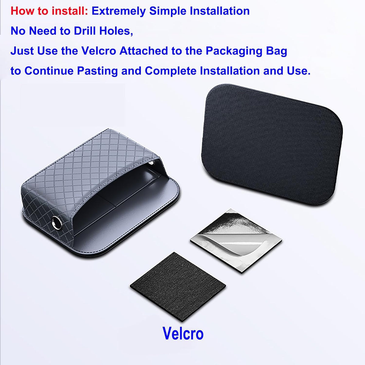 2 PCS Car Seat Side Storage Pocket Organizer Holder for Auto Door, Console, Vehicle Seat Gap Filler Tray Bag for Phone, Pen, Key, Sunglass, Invoice, Car Registration, Notepad, Card, USB Data Line