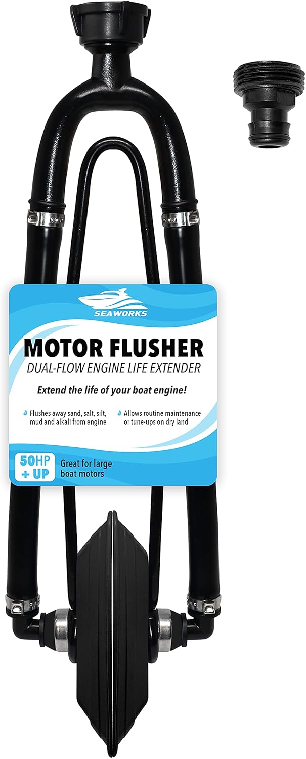 Skiennix Dual Feed Muff Style Boat Motor Flusher - Antifreeze Winterization & Water Flush | 5/8 Inch Connection