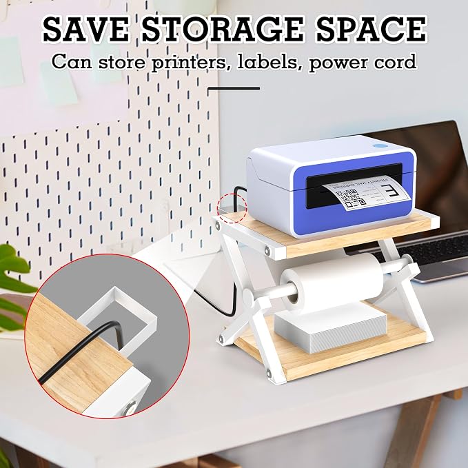 Alyoen Label Holder for Rolls and Fan-Fold Labels, Thermal Shipping Label