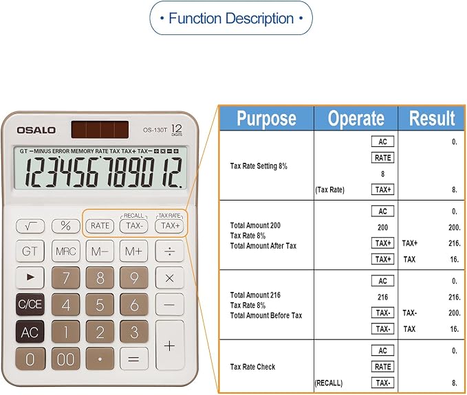 Pendancy 12 Digit Office Calculator Desktop