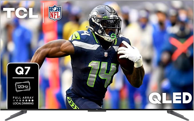 TCL 55-Inch Q7 QLED 4K Smart Google TV (55Q750G) 2023 Model with Dolby Vision & Atmos, HDR Ultra, 120Hz, Game Accelerator up to 240Hz, Voice Remote