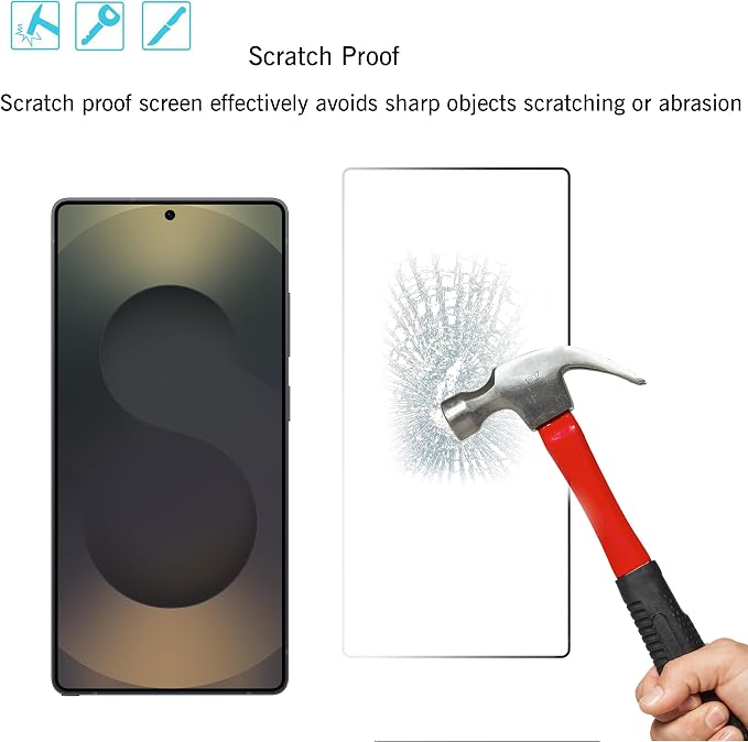 Ailun Glass Screen Protector for Galaxy S25 Ultra 3Pack + 3Pack Camera Lens