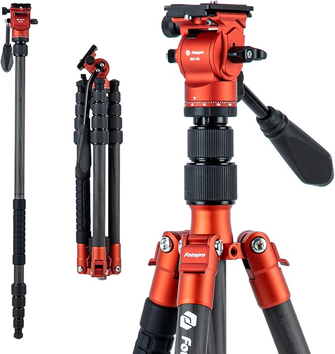 Fotopro 59" Carbon Fiber Travel Tripod
