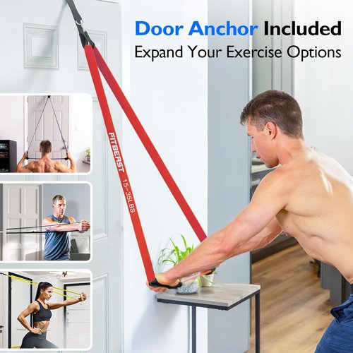 FitBeast Resistance Bands Set - Versatile Pull Up Assist Bands for Strength Training & Muscle Toning | Full-Body Workout