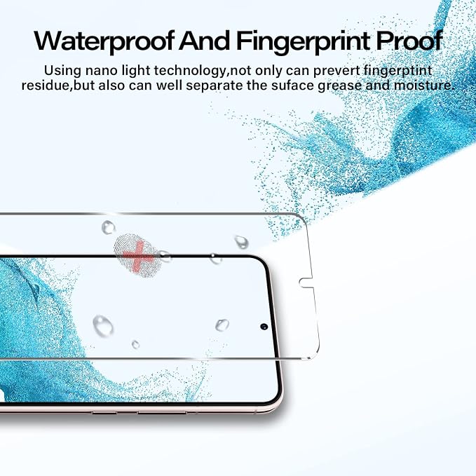 BIGFACE Galaxy S22 Plus Tempered Glass Screen Protector, 2 Pack, Anti-Scratch