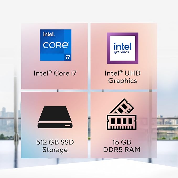 ASUS ExpertCenter D701 Desktop, Intel Core i7, 16GB DDR5 RAM, 512GB SSD, Windows 11 Pro, Bundled Wired Keyboard and Mouse, D701SER-XS703