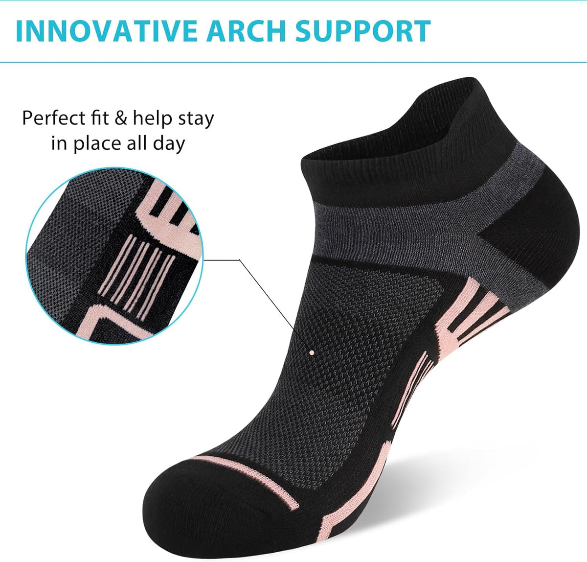 Skiennix Women's Ankle Socks - Lightweight, Breathable Low Cut Design with Heel Tab | 10/15 Pairs