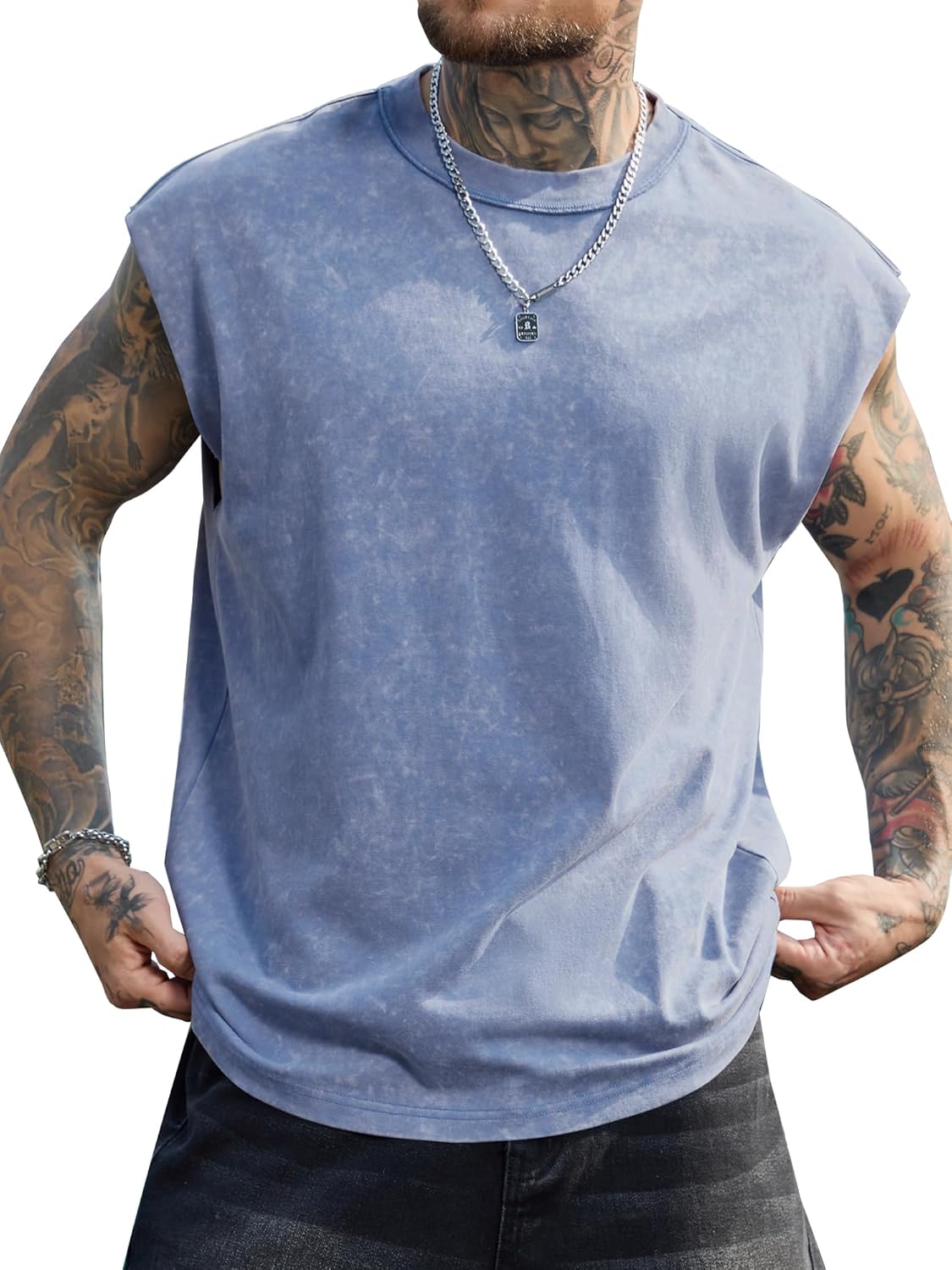 PLEPAN Men's Muscle Tank Tops - Sleeveless Workout Tee for Gym | Stylish & Comfortable Fit