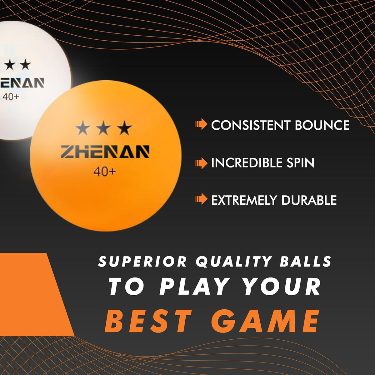 Skiennix 3-Star Ping Pong Balls - 20 Pack Multicolor & White - Advanced Training & Competition Use