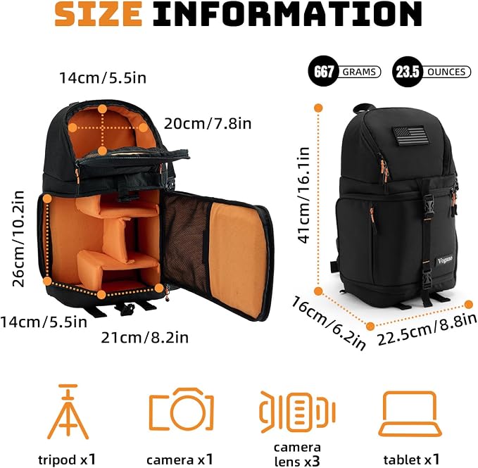 Vogano Camera Sling Bag for Photographers