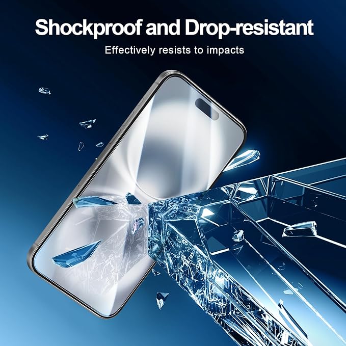 NEW'C 3x for iPhone 16 Plus Screen Protector+ 3x Camera Lens Protector