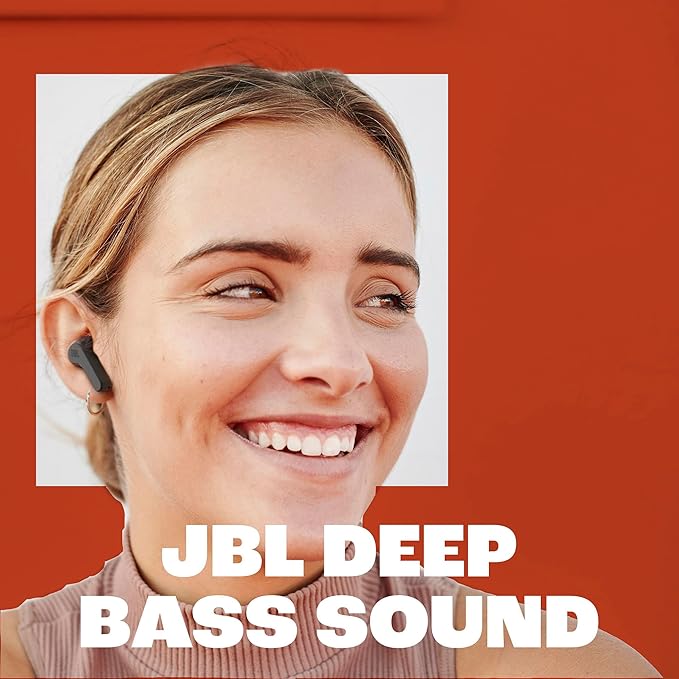 JBL Vibe Beam - True Wireless Earbuds - Black | JBL Deep Bass Sound, Comfortable fit, Up to 32 8h 24h total hours of battery life with speed charging