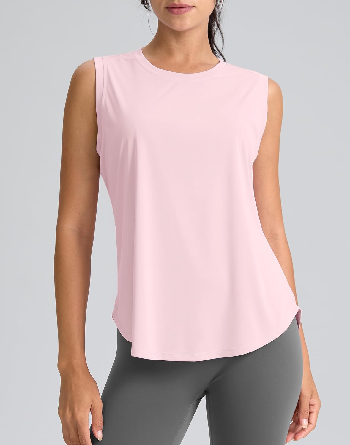 SANTINY Women's Athletic Tank Tops - Breathable Lightweight Sleeveless Yoga & Tennis Shirts