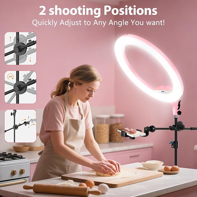 Ring Light with Stand 22inch Kit: Professional Ring Light Overhead Tripod