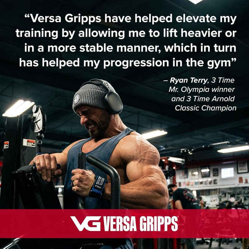 Versa Gripps Pro, Made in USA, Wrist Straps for Weightlifting Alternative, Best Training Accessory, XS, Black