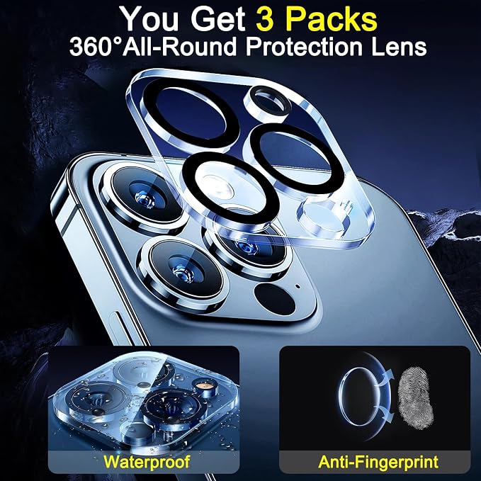 Ferilinso Designed for iPhone 13 Pro Max Camera Lens Protector, Designed for