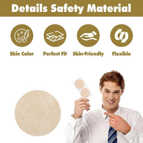 FdcLixuvol 100 Pcs Disposable Nipple Covers for Men Anti Chafing Stick Mens Nipple Tape Nip Patch Nipple-Protector Patches Breathable Nipple-Guard for Runners Sports Gym