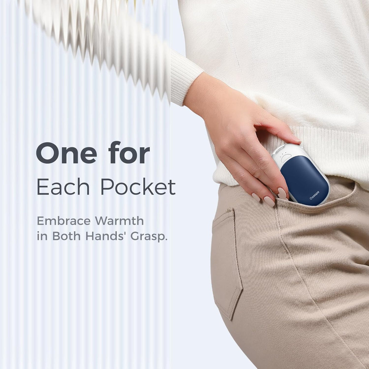 OCOOPA Magnetic Rechargeable Hand Warmers - Ultrathin Portable Electric Heaters | 2 Pack for Men & Women