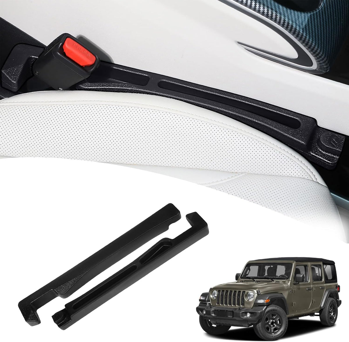 Car Seat Gap Filler 2 PCS for Jeep Wrangler 2006-2026