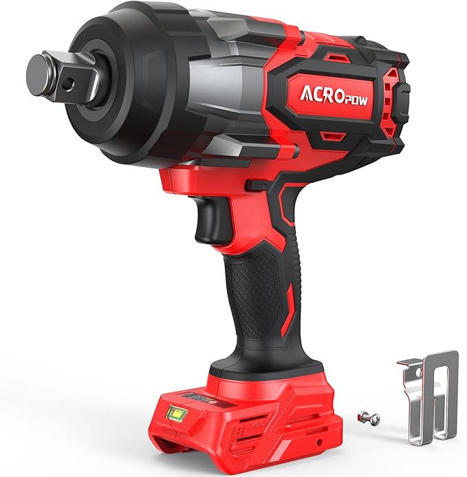 ACROPOW Cordless Impact Wrench Compatible with Milwaukee 18V Battery， 3/4” 1850FT-LBS Brushless High Torque Impact Driver, Auto-Stop Reverse, Variable Speed Heavy Duty Impact Gun(Bare Tool)