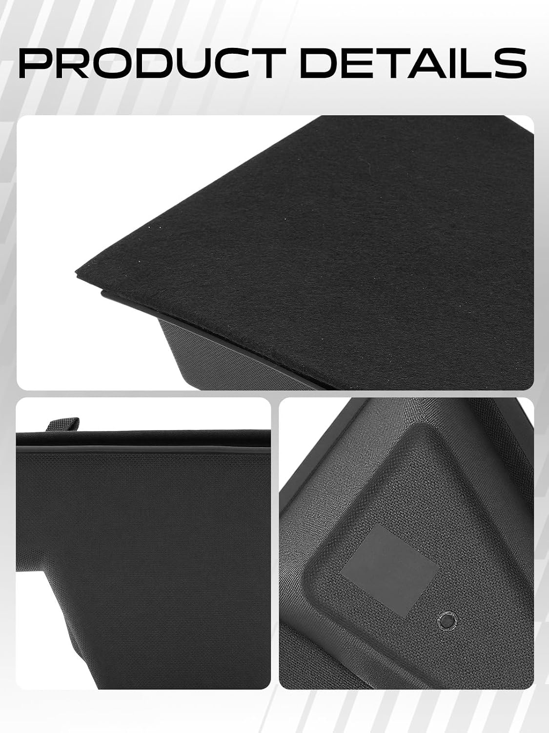 YHTAUTO Rear Trunk Side Organizer Storage Box w/Lids for Tesla 3 2021-2023