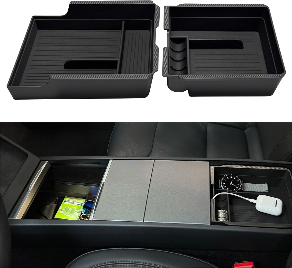 JVMA XL Center Console Organizer for Tesla Model Y Juniper YL & 3 Highland