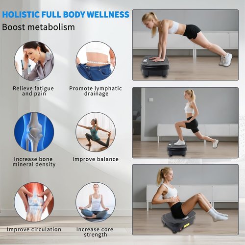 Homesy Vibration Plate - Full Body Shake Exercise Machine for Lymphatic Drainage | Home Fitness Equipment