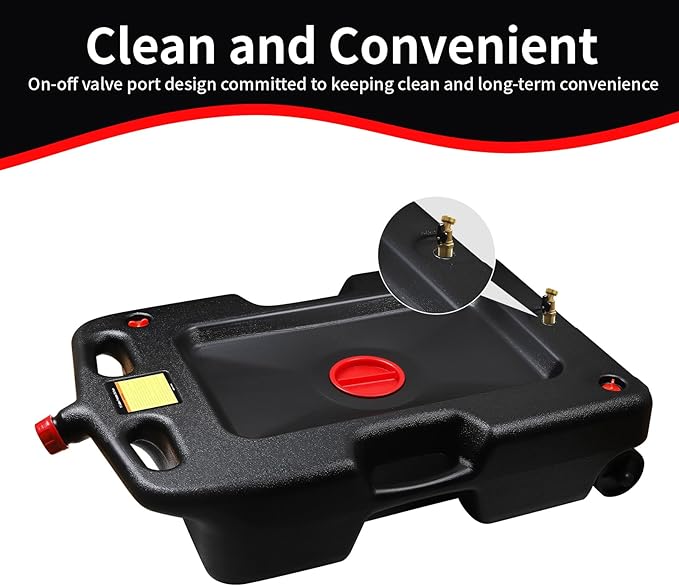 AA075 15 Gallon Oil Drain Pan - 58 Quart Large Opening with Seal Cap for Easy Access and Leak-Free, Screw Vent for Smooth Oil Pour Out - Ideal Oil Change Pan for Cars and Trucks