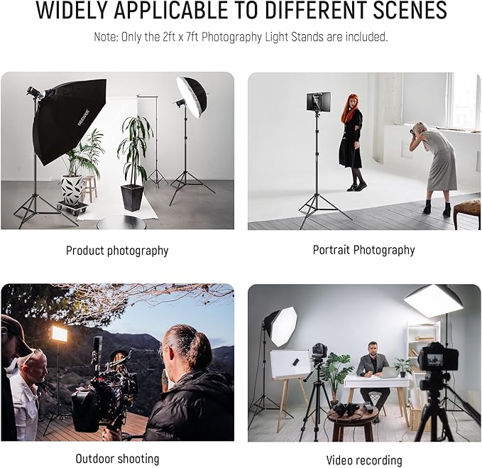 NEEWER Photography Light Stand, 7 Feet / 210cm Aluminum Alloy Photo Studio