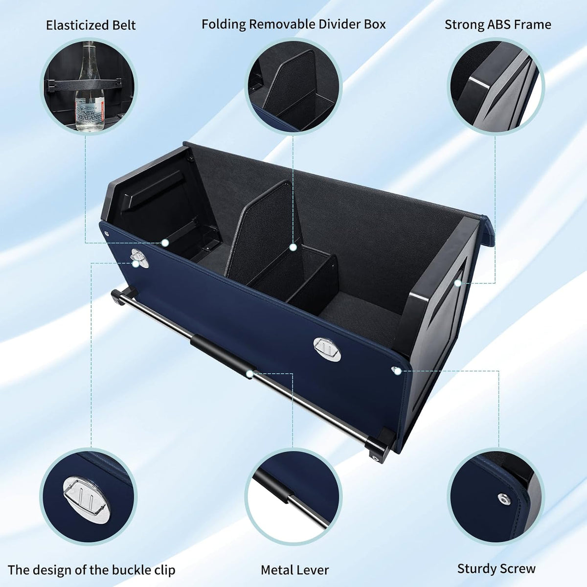 Trunk Organizer for Car with Lid Leather Trunk Organizer Car Organizer