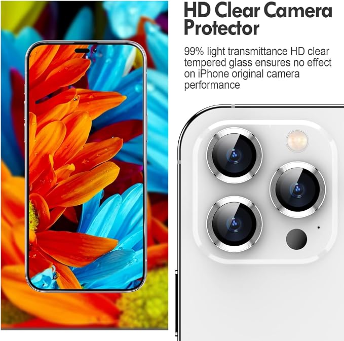 for iPhone 14 Pro/14 Pro Max Camera Lens Protector Bling, 9H Hardness